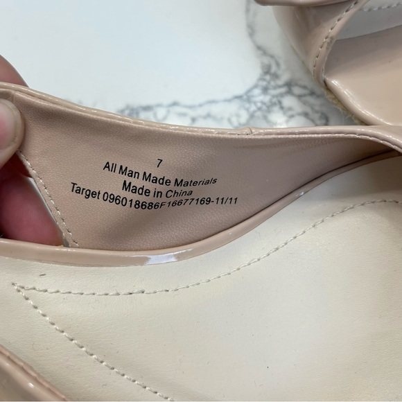 NWOT Womens 7 Merona Espadrille Wedge Peep Toe Heels - Picture 4 of 6